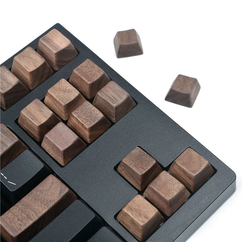 Walnut Wood Keycap Set