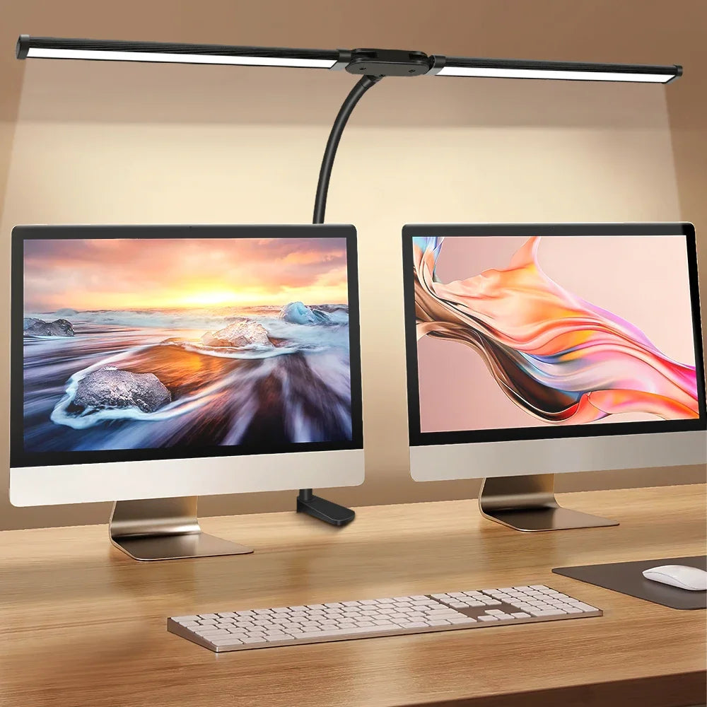 LED Foldable Swing Arm Desk Lamp with Clip