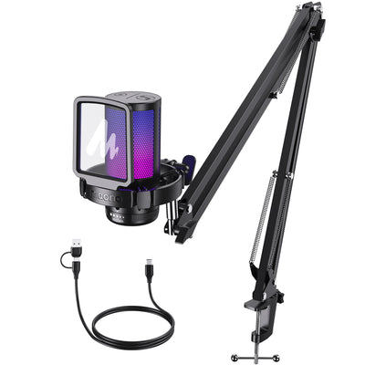 USB Gaming Microphone with RGB Lighting