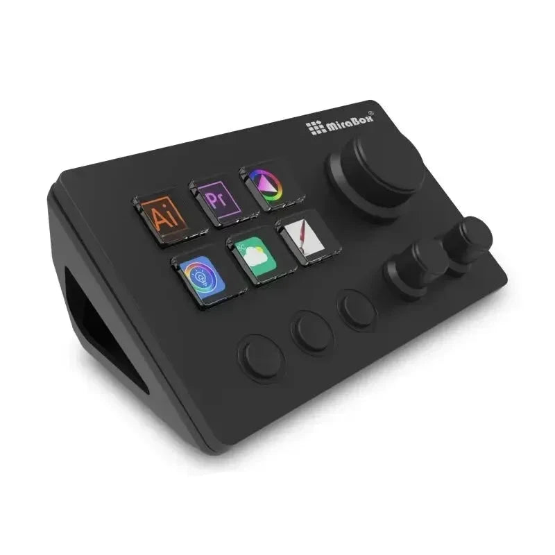 Mini Visual Keypad with Screen & Knob for Live Streaming